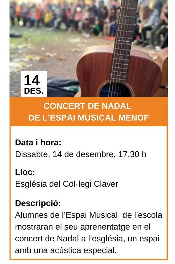 Agenda 14/12/2024 - Concert de Nadal 