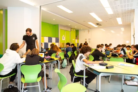 Aula de l'ESO de l'escola Jesuites Clot