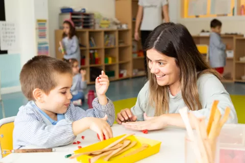 Equip docent i alumnes de l'escola Jesuites Bellvitge