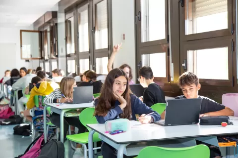 Aula de l'ESO de l'escola Jesuites Lleida