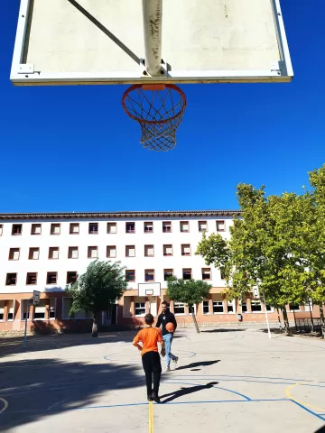 Pista de basquet de l'escola Jesuites Lleida