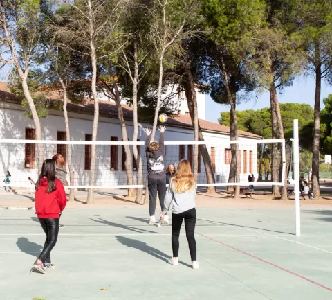 Pista de volei de l'escola Jesuites Lleida