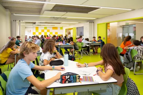 Aula de l'escola Jesuites Casp