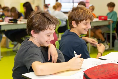 Alumnes de primaria de l'escola Jesuites Casp