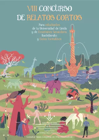 Cartell del concurso de relatos cortos de acultat de Filologia Clàssica, Francesa i Hispànica de la Universitat de Lleida
