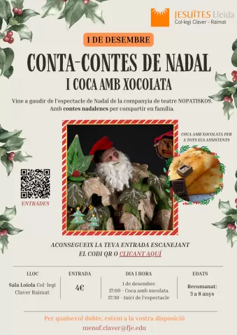 Cartell activitat contacontes de Nadal divendres 1 de desembre