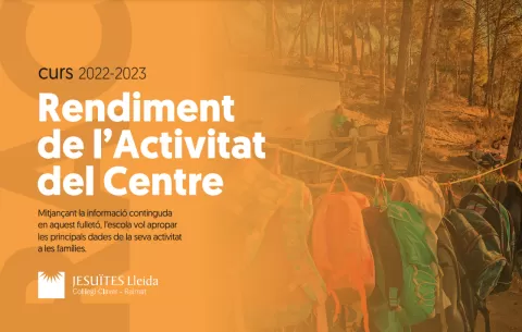 Portada RAC (Rendiment de l'Activitat del Centre) del curs 2022-23