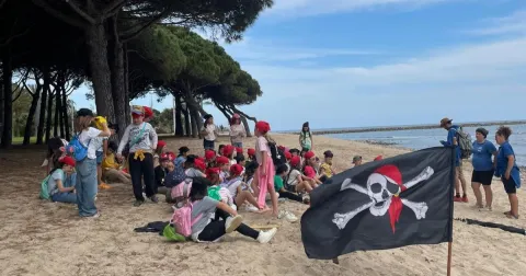 Alumnes de 2n de la PIN de Jesuïtes Lleida durant les convivències a La Manreana, a Cambrils