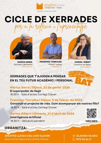 Cartell Cicle de Xerrades 2026 Jesuïtes Lleida