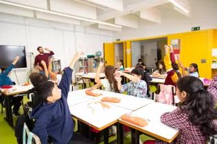 Aules de primària de l'escola Jesuites Poble-sec