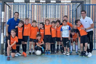 Equips de futsal benjamí de Jesuïtes Lleida 1r i 2n classificat en el torneig de Copa Segrià Plata 2023