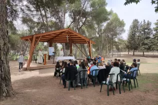 Celebració de la Renovació de la Fe a l'Aula Natura Pare Salat amb el grup d'alumnes de 3r ESO-TQE