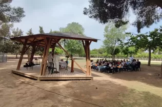 Celebració de la Renovació de la Fe a l'Aula Natura Pare Salat amb el grup d'alumnes de 3r ESO-TQE