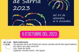 Festa Major Sant Ignasi - PIN 2 JESUÏTES Sarrià