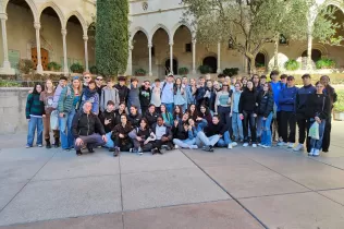 Visita amb l'escola visitant i Jesuïtes Casp a Montserrat