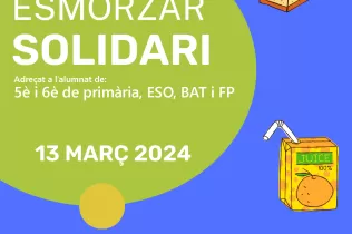 Esmorzar organitzat per l'alumnat d'FP adreçat als companys i companyes des de 5è fins a Batxillerat i Formació Professional