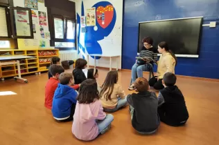 Alumnes de Jesuïtes Lleida compartint activitats amb persones dela gran Edat del Centre Geriàtric Lleida - I Feel