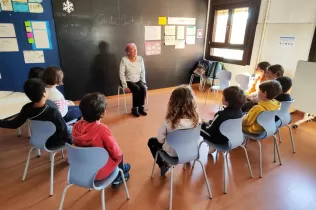 Alumnes de Jesuïtes Lleida compartint activitats amb persones dela gran Edat del Centre Geriàtric Lleida - I Feel