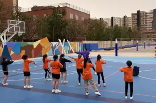 Alumnes de la paraecsolar d'Urban Dance a la trobada de Jesuïtes