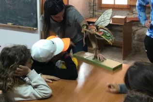 Alumnes de 2n de la PIN de Jesuïtes Lleida fent el taller d'apicultura a Cal Gort a la Pobla de Cèrvoles