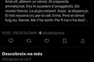 Twitter d'El Segre de Negre amb la piulada Cesc Closa, guanyadora 