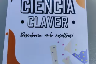 Cartell de Jesuïtes Lleida Col·legi Claver de la fira Ciència al Carrer, als Camps Elisis de Lleida