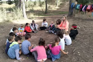 Jornada d'escola bosc d'alumnes de la PIN en el marc del projecte Claver Natura