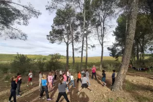 Jornada d'escola bosc d'alumnes de la PIN en el marc del projecte Claver Natura