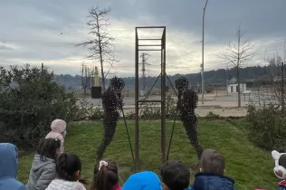 Visita de l'alumnat d'I5 al Parc Europa d'Almacelles en el marc del projecte "Escultura"