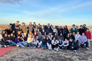 Alumnes de 4t ESO-TQE de l'assignatura de teatre a la Trobada d'Arts Escèniques i Música d'EDUCSI.