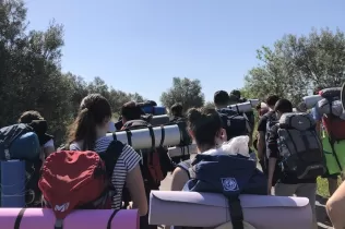 Alumnes de 4t ESO-TQE de Jesuïtes Lleida Col·legi Claver participant en un recés a Verdú en el marc del programa OVE, juntament amb pastoral