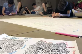 Alumnes de 4t ESO-TQE de Jesuïtes Lleida Col·legi Claver participant en un recés a Verdú en el marc del programa OVE, juntament amb pastoral