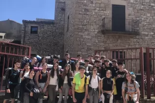 Alumnes de 4t ESO-TQE de Jesuïtes Lleida Col·legi Claver participant en un recés a Verdú en el marc del programa OVE, juntament amb pastoral