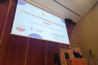 Xerrada de sociolingüística a la UdL a l'alumnat de 2n de Batxillerat del Col·legi Claver sobre les PAU