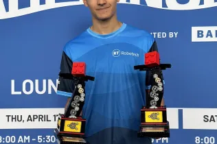 L'equip Robotech en la seva participació a la Final Mundial a Houston de la First Lego League