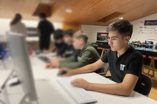 Marc Perera, alumne de Jesuïtes Lleida i membre fundador de l'equip Robotech