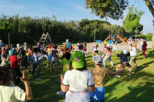 Alumnes de 2n de la PIN de Jesuïtes Lleida durant les convivències a La Manreana, a Cambrils