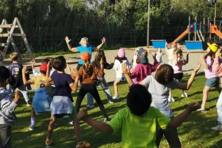 Alumnes de 2n de la PIN de Jesuïtes Lleida durant les convivències a La Manreana, a Cambrils