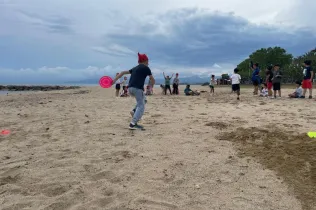 Alumnes de 2n de la PIN de Jesuïtes Lleida durant les convivències a La Manreana, a Cambrils
