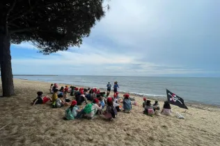 Alumnes de 2n de la PIN de Jesuïtes Lleida durant les convivències a La Manreana, a Cambrils