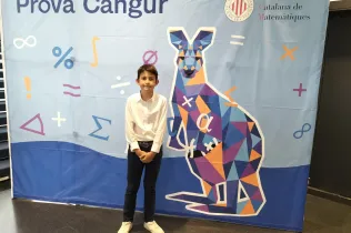 Dan Cabré a l'acte d'entrega de premis 2025 de la Societat Catalana de Matemàtiques