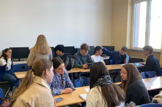 Alumnes de TQE (3r i 4t ESO) durant el seu intercanvi a Koblenz (Alemanya)