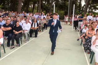 Alumnes de 2n Batxillerat durant la celebració de les Orles de la generació del 2007