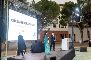 Alumnes de 2n Batxillerat durant la celebració de les Orles de la generació del 2007