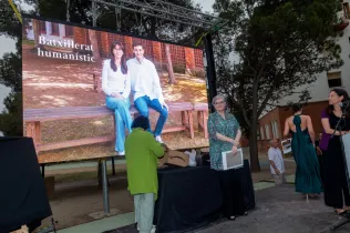 Alumnes de 2n Batxillerat durant la celebració de les Orles de la generació del 2007