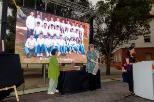 Alumnes de 2n Batxillerat durant la celebració de les Orles de la generació del 2007
