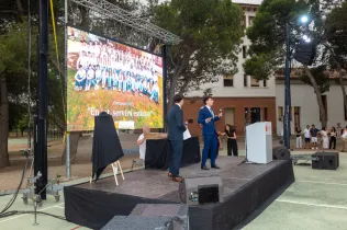 Alumnes de 2n Batxillerat durant la celebració de les Orles de la generació del 2007