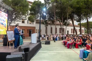 Alumnes de 2n Batxillerat durant la celebració de les Orles de la generació del 2007