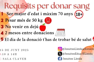 Inforgrafia sobra la donació de sang feta per un grup d'alumnes de 5è de primària-NEI en el m arc del projecte Claver Natura