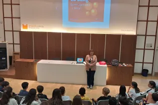 Presentació del Banc de Sang de Lleida sobre la donació de sang a l'alumnat  de 5è de Primària-NEI